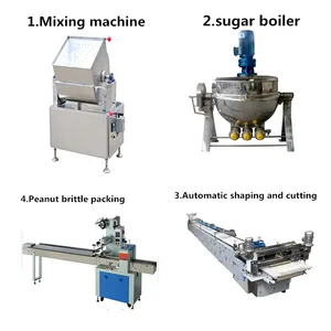 300kg/h multifunction automatic caramel treats forming machine nougat production line energy bar making machine