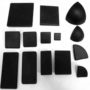 Acessórios Preto Anti-poeira Decoração PP PVC Plástico Nylon End Cap Cover End Sheilds End Cover para Extrusões Perfis de Alumínio