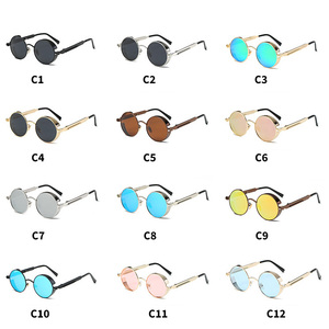 92714 Superhot Eyewear Retro <span class=keywords><strong>Vintage</strong></span> Metallo Rotonda Steampunk <span class=keywords><strong>Occhiali</strong></span> <span class=keywords><strong>Da</strong></span> <span class=keywords><strong>Sole</strong></span> - Product Image 5