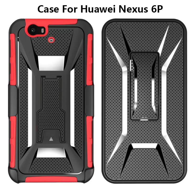 Hot Phone Accessories Shell For HuaWei Nexus 6P Kickstand PC+TPU Holster Cover Case hot product cell phone accessories