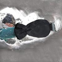 Grattoir à glace avec gant pour pare-brise de voiture/fenêtre mitaines à main pour gratter la neige