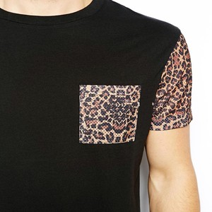 de vêtements en gros t shirts vierges, léopard d'<span class=keywords><strong>impression</strong></span> <span class=keywords><strong>tshirt</strong></span> homme noir, 100% <span class=keywords><strong>impression</strong></span> t shirt en coton personnalisé - Product Image 3