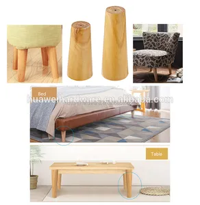 Lieferant Ersatz Holzbein Sofa Füße Möbel Zubehör Fuß Holz konische Beine für TV-Unter schrank Tisch und Bett