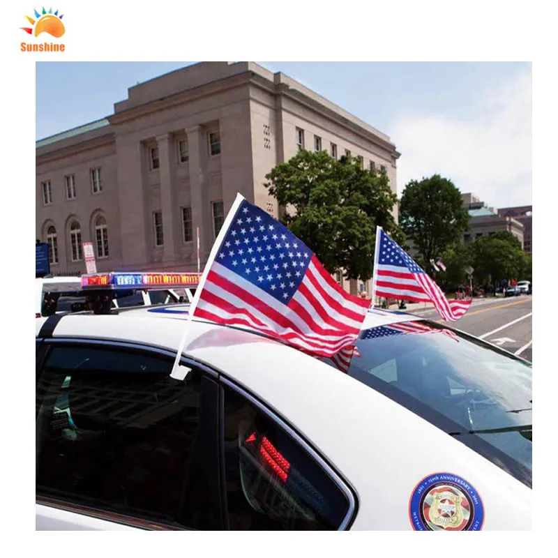 סין סיטונאי אמריקאי מיני רכב חלון דגל דיפלומטי רכב דגל