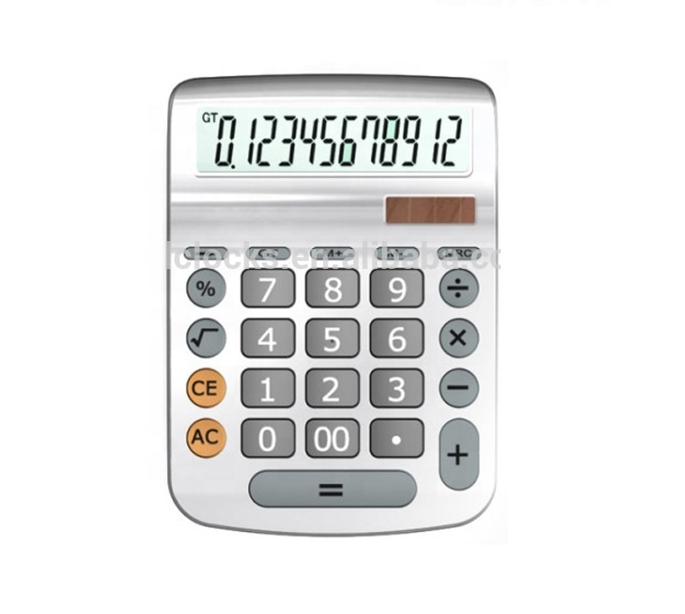 Современный 12-значный аккумулятор или солнечная энергия Большие Ключи научный калькулятор