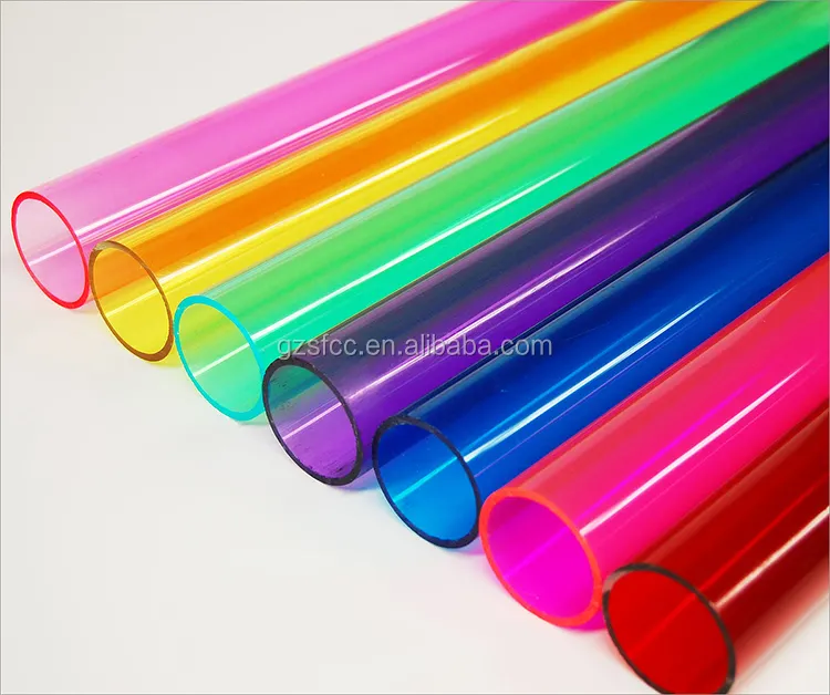 Colorful Acrylic Tube Extruded round factory :wholesle color plastic pipe acrylic colored tube