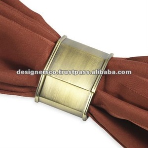 Juego de servilleteros de Metal de latón con forma de servilleteros elegantes, Decoración de mesa elegante, comedor moderno, decoración del hogar, uso de fiesta hecho a mano - Product Image 2