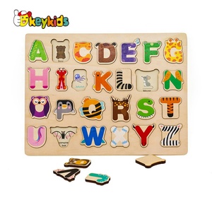 2019 nuovo arrivo del bambino educativi coordinati di legno puzzle di alfabeto <span class=keywords><strong>con</strong></span> personalizza la W14B109 - Product Image 2