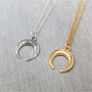 Della boemia <span class=keywords><strong>Collana</strong></span> Del Pendente Del <span class=keywords><strong>Corno</strong></span> 925 Sterling <span class=keywords><strong>Argento</strong></span> Crescent Moon Pendente Della <span class=keywords><strong>Collana</strong></span> Dei Monili - Product Image 3