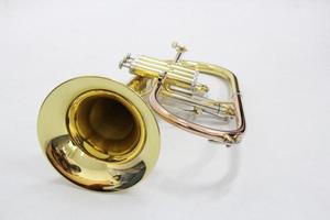 <span class=keywords><strong>Trombone</strong></span> de marche en Si bémol Focus FFG-200 Weifang, laqué or, en laiton léger avec pistons en acier inoxydable - Product Image 5