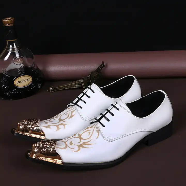 Men's Dress Shoes, Business Formal Shoe, Fashion Metal Pointed Toe