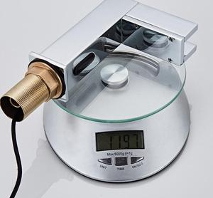 HONGDEC <span class=keywords><strong>Grifo</strong></span> de Lavabo Moderno <span class=keywords><strong>con</strong></span> <span class=keywords><strong>Sensor</strong></span> Automático, de Latón y Cerámica, de un Solo Orificio y un Solo <span class=keywords><strong>Grifo</strong></span>, Tipo Cascada, para Baño - Product Image 5