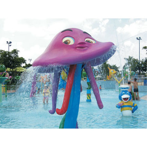 Toboggan aquatique en plastique pour enfants manèges piscine à vagues jeux jouet splash pad amusant pulvérisation équipement au sol en fibre de verre tube glissade d'eau - Product Image 1
