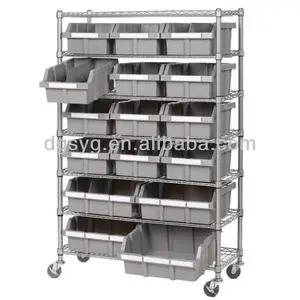 Kommerzielles Behälter regal Rolling Shelving 7 Regal lagerung 22 Behälter