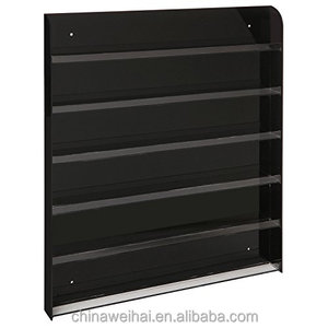 (102 botellas) negro acrílico 6 estante montado en la pared de salón de estilo esmalte de uñas de almacenamiento organizador - Product Image 3