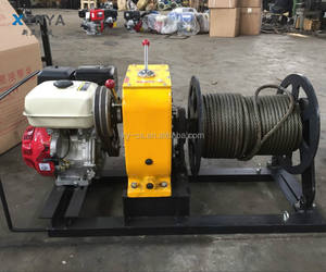5Ton Gasoline engine cable pulling winch, wire rope capstan hoist winch
