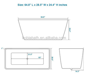 K-C38 baño <span class=keywords><strong>de</strong></span> una persona jacuzzi usado bañera superficie sólida bañera tamaños - Product Image 4