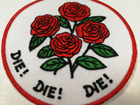 Ensemble de patchs de rose rouge brodés, jeans à patchs de fleur avec appliques de rose rose pour hommes, patchs de logo brodés en tissu