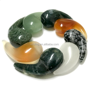 Natural <strong>Stone</strong> Magatama Bead Wholesale <strong>Chakra</strong> <strong>Stone</strong> Reiki <strong>Stone</strong> Agate jasper Aventurine Quartz - Product Image 1