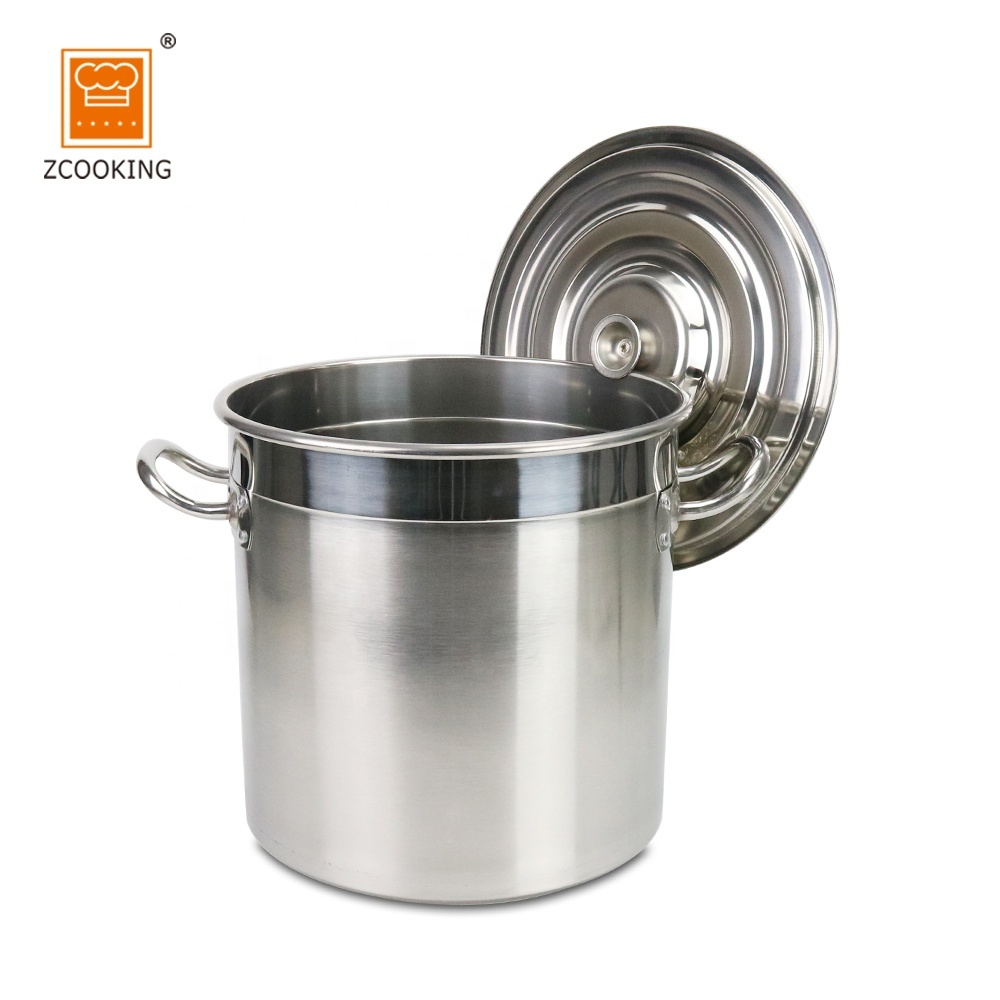 SS304 Stainless Steel Modern Design Large Commercial Grade Stock Pot Induction Compatible Pot Soup Pot · image 5