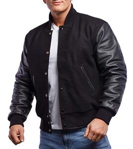 Good Quality <strong>Wholesale</strong> <strong>Custom</strong> Baseball Letterman <strong>Jackets</strong> Coat Winter Wool Body <strong>Leather</strong> Sleeve <strong>Bomber</strong> Varsity <strong>Jacket</strong> Men