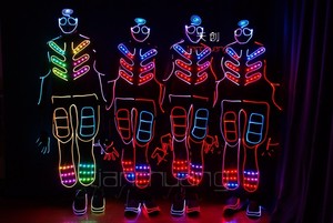 LED Lumineux costume avec numérique LED masque gants chaussures couverture lumineux vêtements LED costume - Product Image 5