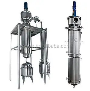 Multi-effect Falling film vacuum evaporator for high viscosity liquid material