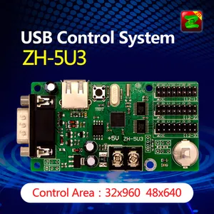 ZH-5U3 Süper Kararlı Etkileri ZH led ekran 3 satır USB Kontrol Sistemi Kartları metin ekranı