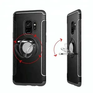 Anti shock tpu pc ring holder cell phone back cover case for samsung galaxy S9 S8 plus S7 edge note 8, note 8 shockproof case