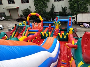 Nhà Máy Trực Tiếp Thương Mại Lâu Đài Bơm Hơi Trở Ngại Trượt/Bay Rồng Nhảy Trượt Giá Thấp Khuyến Mãi - Product Image 4