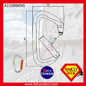 คาราบิเนอร์อะลูมิเนียมรูปตัว D สำหรับงานหนักปีนเขาใหม่จัดส่งที่รวดเร็ว - Product Image 4