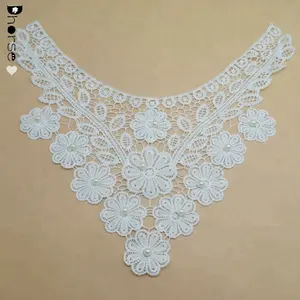 Collier de fleur brodé blanc, nouvelle dentelle chimique, DHDC2308, 2018