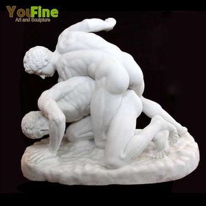 Naturel Sculpté En Marbre Blanc <span class=keywords><strong>Cupidon</strong></span> <span class=keywords><strong>et</strong></span> de Psyché Statue - Product Image 5