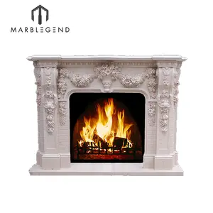 Marble Fireplace Mantel Factory Sale Christmas Indoor Used Marble Fireplace Mantel