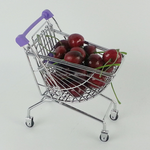 Kid Mini Metalen Winkelen Trolley Winkelwagen Snack Opslag Speelgoed Draad Mesh Kleine Supermarkt Trolley Voor Gift Verpakking Bevorderen Verkoop - Product Image 5
