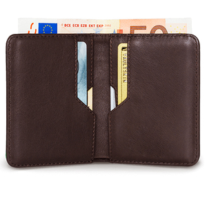 Nam Nhãn Hiệu Riêng Thông Minh Mỏng Chủ Thẻ Nhỏ Da Chính Hãng RFID Chặn Mini Slim Chủ Thẻ Tối Giản - Product Image 2