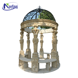 Gran Escultura de Lujo para Jardín Exterior, Estatua de Dama Tallada a Mano en Piedra Natural, Adorno de <span class=keywords><strong>Pilar</strong></span> para Gazebo con Techo Metálico - Product Image 2