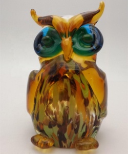 Couleur En Verre Soufflé À la Main Hibou pour Cadeau De Noël - Product Image 2