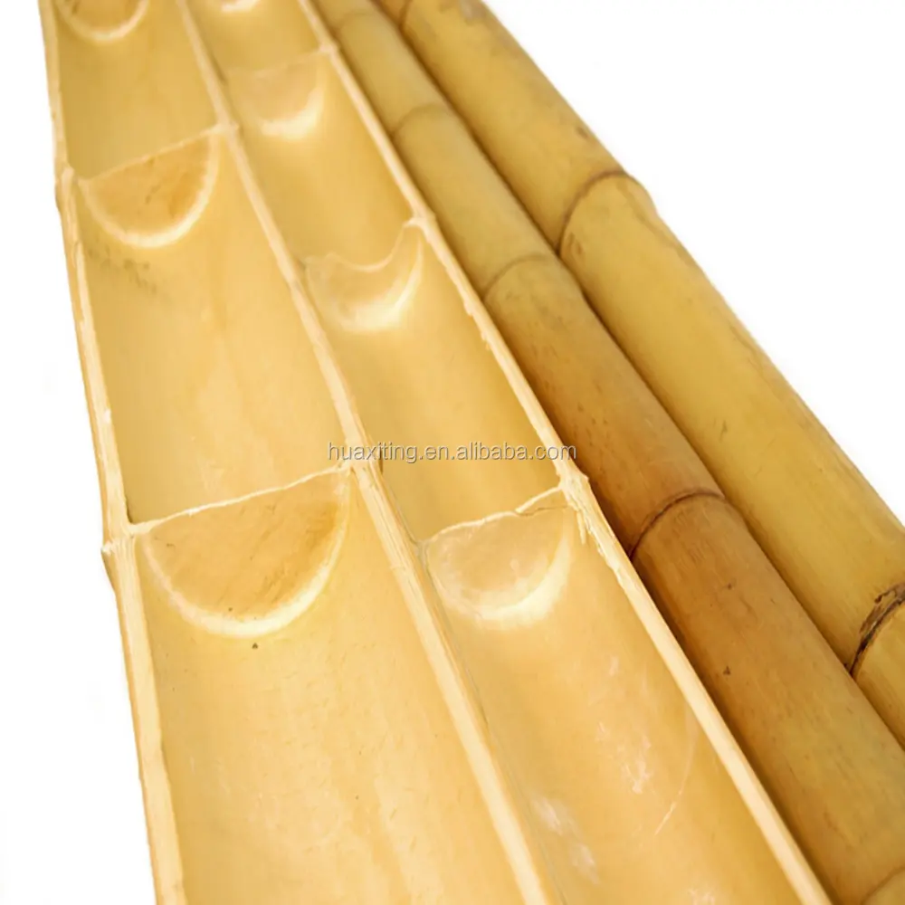 white bamboo sticks of half round