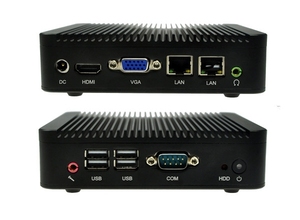 <span class=keywords><strong>Mini</strong></span> pc Qotom-Q100S ordinateur de bureau sans ventilateur pour l'industrie pas cher DC12V X86 1080 P ordinateur de bureau - Product Image 1