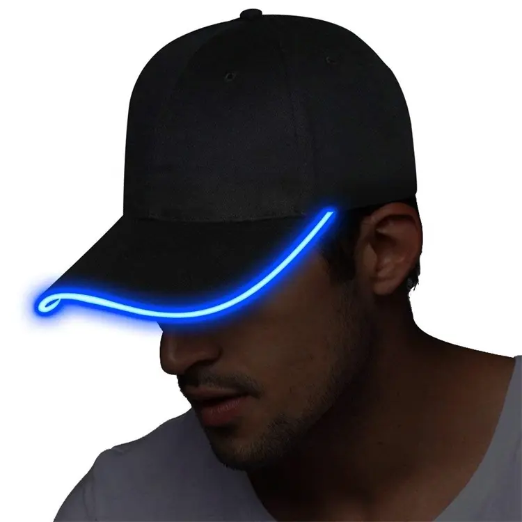 Yeni sıcak satış spor özel Logo To hayranları tezahürat Led ışık beyzbol şapkası