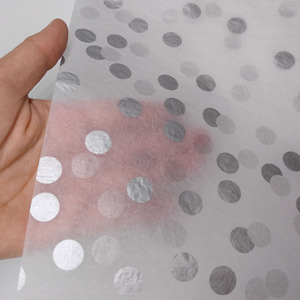 Gold <strong>Silver</strong> Polka Dots Tissue <strong>Wrapping</strong> <strong>Paper</strong> 50x70 cm 17gsm Metallic Dots Craft <strong>Paper</strong> for Gift <strong>Wrapping</strong> and Decoupage - Product Image 3
