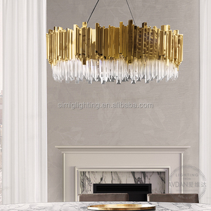 2017 HOT SELL SEPT. dorado gran Imperio de lujo araña de cristal moderna lámpara proyecto de dubai para el vestíbulo del <span class=keywords><strong>hotel</strong></span> - Product Image 4