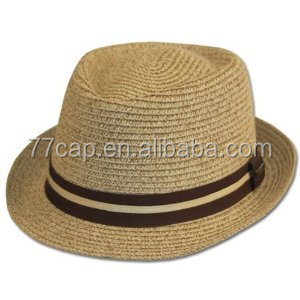 Chapeau de plage d'été <span class=keywords><strong>2022</strong></span>, casquette de Jazz pour femmes, bord court, Trilby <span class=keywords><strong>Panama</strong></span>, chapeau de paille Fedora - Product Image 2