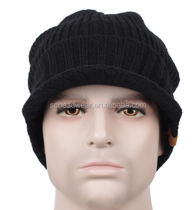 Gorro <span class=keywords><strong>de</strong></span> invierno con visera <span class=keywords><strong>de</strong></span> ganchillo para hombre y mujer, gorro <span class=keywords><strong>de</strong></span> esquí <span class=keywords><strong>de</strong></span> calavera <span class=keywords><strong>de</strong></span> punto negro - Product Image 5