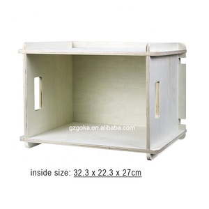 حامل عرض لـ 40-50 ألبومًا فينيل، إطار خشبي، صندوق تخزين للأسطوانات الفينيل - Product Image 6