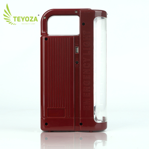 Luz de emergencia portátil led de energía solar con enchufe redondo - Product Image 4