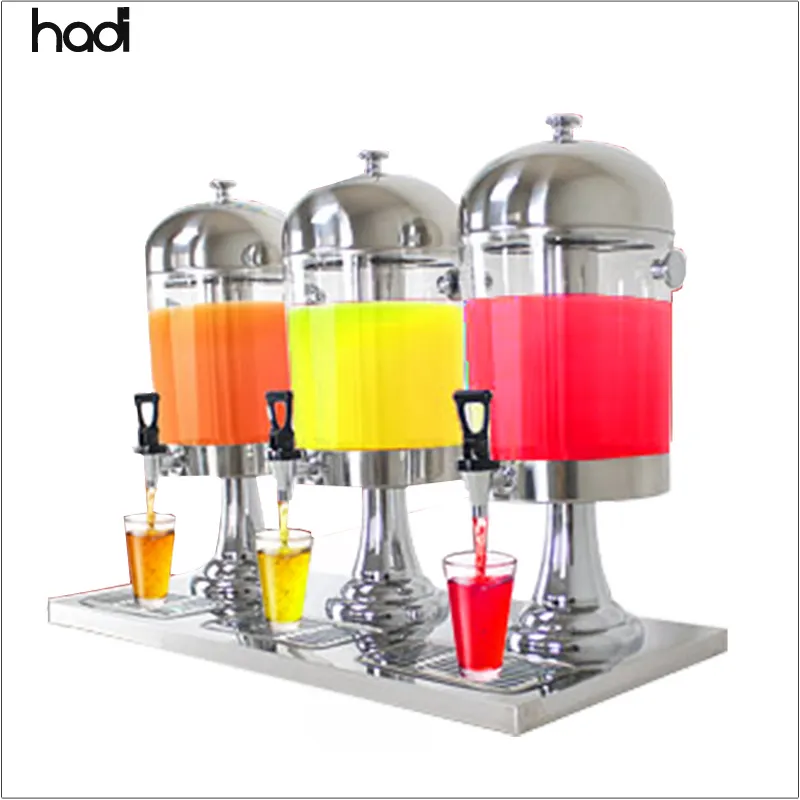 Nhà Máy Trực Tiếp Bán Acrylic Nước Giải Khát Dispenser Ba Thương Mại Nước Ép Trái Cây Dispenser Cho Nhà Hàng Sử Dụng