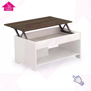 Modern Adjustable <strong>Lift</strong> up Top <strong>Coffee</strong> <strong>Table</strong> with Storage for Home or Hotel New Wooden Panel <strong>Coffee</strong> Bar Furniture - Product Image 2