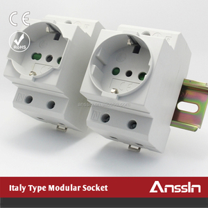 Enchufe de Corriente Alemán Schuko de 16A 250V Montado en Riel DIN con Color Personalizado - Product Image 5